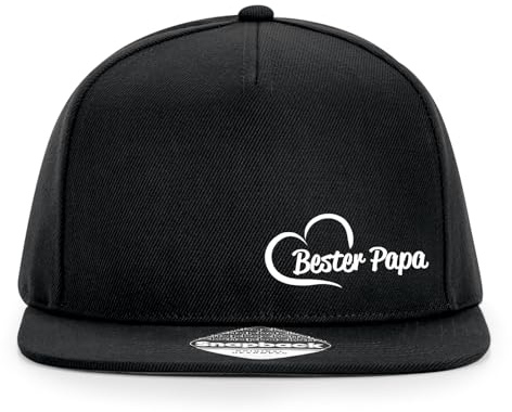 Huuraa Cappy Mütze Bester Papa Herz Geschenk | Baseballkappe Basecap Kappe Geschenkidee Unisex Baseball Cap