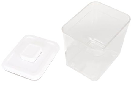 Food Storage Bin, Airtight Food Storage Container Space Saving Rectangular Push Switch Lid for Grain for Rice (1700ML Transparent)