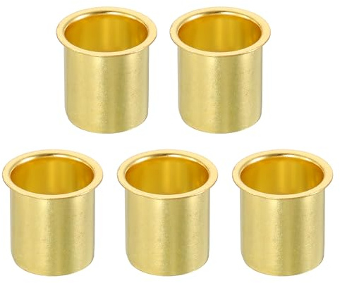 QUARKZMAN 5 Stück Messing Kompressionshülsen, 18mm Rohr Innendurchmesser, Klemmringverschraubung Sortiment Kit Passend für Wasser, Öl Rohr