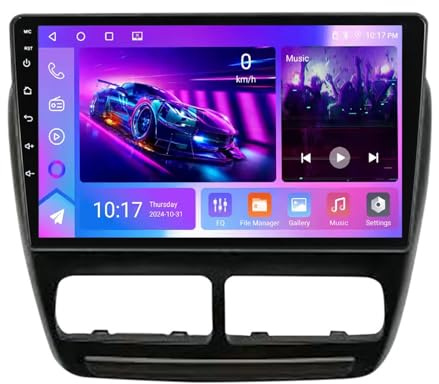 10 Pulgadas Android 15 Radio de Coche 2 DIN para Fiat Doblo 2015 con CarPlay inalámbrico y Android Auto Cámara Trasera Controles del Volante Navegación GPS Bluetooth(L10(1+32G))