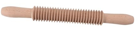 TOPBATHY Rouleau Cuisine à Pâtisserie Fileté en Matériau Composite Beige Design en Spirale, Maison Préparation de Pâtes Fraîches