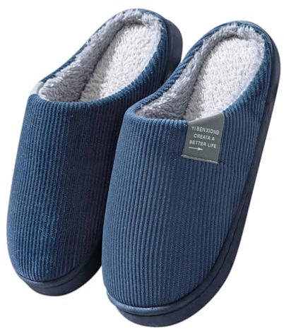 Generico Pantofole Uomo Lana Cotta, Pantofole da Uomo Morbide con Sede Spessa Pelliccia Calde Ciabatte Chiuse Antiscivolo Slipper Scarpe Ciabatte Uomo Invernali da Casa per Interni Ed Estern