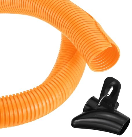 sourcing map 2 Inch 6.6ft Split Wire Loom Tubing, Flexible Cord Protectors with Installation Tool Cable Management Sleeve Conduits Cover for Office Home Electrical Automotive Wires, Orange