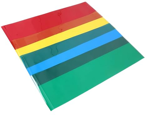 4 Rolls Colored Window Tint Film Pet Self Adhesive for Glass Doors | Easy to Cut, Odorless Application Process, Stained Glass Sticker Art Background Prop Window Adhesive Film