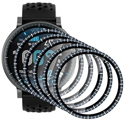 Natbok 5 Piezas Protector de Pantalla para Amazfit Active Max 48mm,3D Cobertura Completa PMMA Film HD Flexible Protección,Sin Burbujas, Anti Arañazos Amazfit Active Max Protector Pantalla