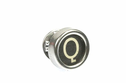 Miniblings WUNSCHBUCHSTABE ABC Brosche Pin Anstecker Schreibmaschine Taste schw - Handmade Modeschmuck I Anstecknadel Button Pins, Buchstabe:Z