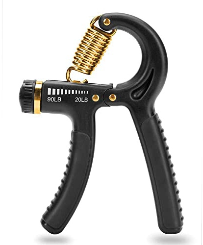 SKLZ Styrketränare, handtränare greppstärkare, styrketräningsutrustning, justerbart motstånd, svart, 9,07-40,82 kg