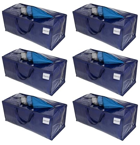 VENO 6 Pack Heavy Duty Moving Bags with Backpack Straps, Zippers & Handles, Extra Large Packing Bags for College Dorm Essentials, Moving Supplies Alternative to Cardboard Moving Boxes