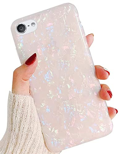 J.west Schutzhülle für iPod Touch 7. Generation, iPod Touch 6. und 5. Generation, süßes Glitzer, hübsches Perlglanz, schlank, weiches TPU-Silikon, stoßfest, Schutzhülle für Mädchen und Frauen (bunt)