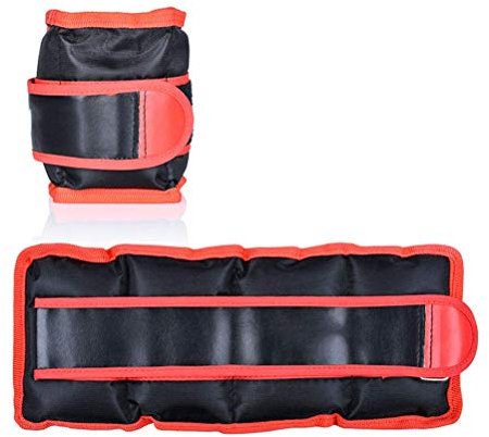 Knöchelgewichte Bein Knöchel Handgelenk Sandsack Geeignet für Handgelenke und Knöchel Starker und langlebiger verstellbarer Klettverschluss, Stahlkugel, Laufgewichtstraining 1 Paar 2 kg Handgelenkgew