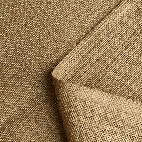 Jordi - Jute Dekostoff/Naturjute Sackleinen - feste Webkante (per 5 Meter) | Jutestoff für Dekorationen