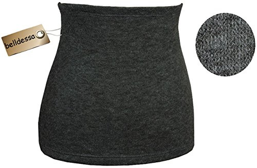 alles-meine.de GmbH Angora Wolle - grau - Nierenwärmer/Bauchwärmer/Rückenwärmer - Größe: Männer M - ideal auch für Blasenentzündung und Hexenschuss/Rückenschmerzen