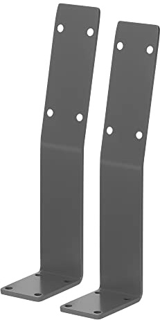HOLZWERK24 Rücklehne BRL 101 Serie Stahl grau Bankrückenlehne Banklehne Halterung Profil für Bänke, Betten & Stühlen Metall (Stahl grau) 332x90x60mm