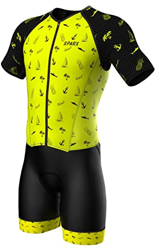 Sparx Mens Elite Aerosuit Triathlon Suit Mens Short Sleeve Tri Suit Skinsuit