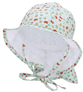 Sterntaler Unisex barn solhatt fjärilar barnhatt, ljusgrön, normal, Ljusgrön