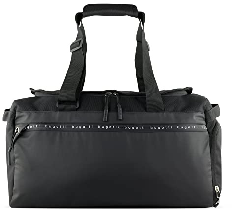 bugatti Blanc Delight Sporttasche 22L – leichte Trainings- und Reisetasche, schwarz