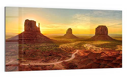 DEQORI Glas-Magnettafel | 100x50 cm groß | Motiv Sandsteinformationen | Memo-Board aus Glas | Magnetboard inkl. Magnete, Stift & Tuch für Küche & Büro | Tafel magnetisch & beschreibbar