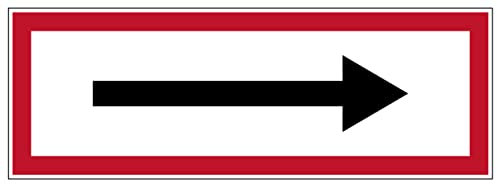Aufkleber Hinweis „Pfeil links/rechts“ Brandschutz Schild Folie selbstklebend ähnl. DIN 4066 | 297x105mm Made in Germany
