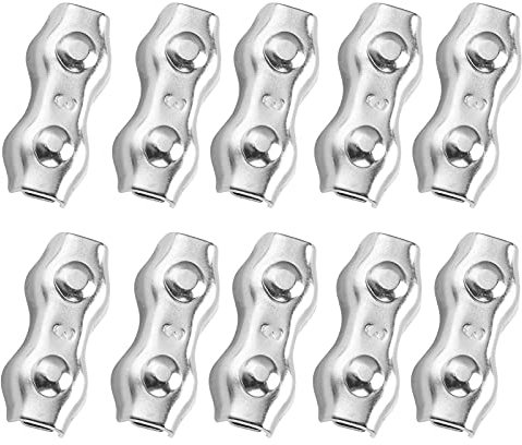 Kaufpart 10 Stück Stahldrahtseil Spannschloss 304 Edelstahl M3 Doppelclipklemme Für Industriemechanismus