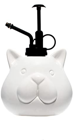 fisura. - Vaporisateur d'eau en forme de chat blanc. Arrosoir à Une Main pour Jardin Plantes de 500 ml. Brume végétale avec arrosoir en Plastique. 19 cm x 12 cm.