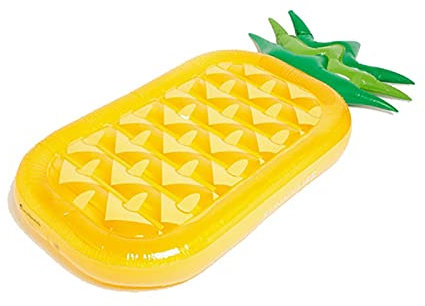 BTAISYDE Inflatable Pineapple Pool Float, Swim Party Toys, Pool Island, Summer Pool Raft Lounge for Adults & Kids,Yellow,185X90X20CM