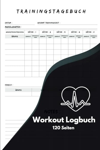 Workout Logbuch: Der ultimative Übungstracker für Männer und Frauen | Workout-Journal,Trainings-Begleiter, Gewichtshebungsprotokoll, Trainingsplan und ... Trainingsnotizbuch | 120 Seiten, A5-Format