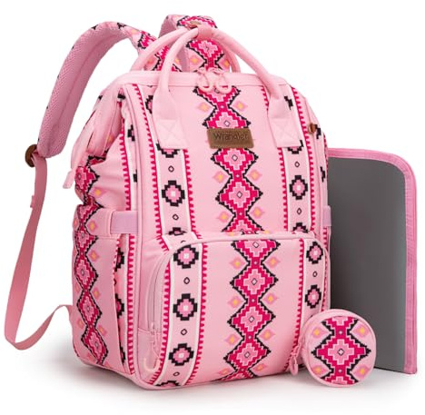Montana West Wrangler Diaper Bag Backpack Aztec Callie Bag Travel Backpack Purses Western Multi-Function Baby Bags for Mom