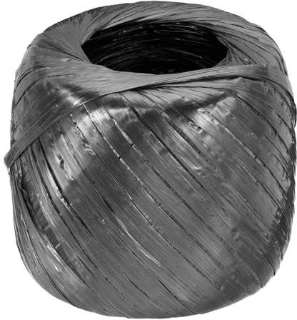 sourcing map Polyester Nylon Plastic Rope Twine Household Bundled,30mm/1.18 Inch Width,550m/1804FT Length Plastic Rope for Packing Gardening Craft,Pack of 1(Black)