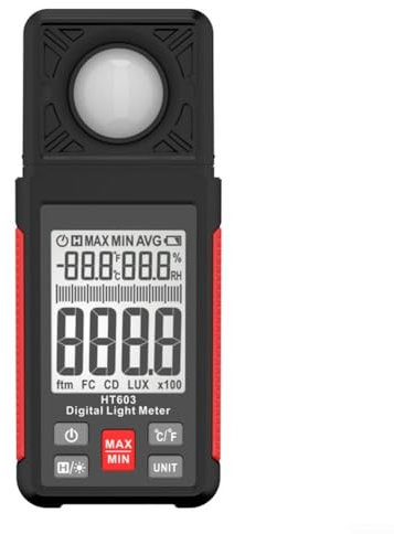 HT603 Digitales Lichtmessgerät, großes Display, 200000LUX Messung