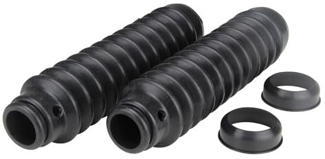 2 Stück Faltenbalg + Abdeckkappe Gummi Telegabel Holme Stoßdämpfer kompatibel mit Simson S50 S51 S70 SR50