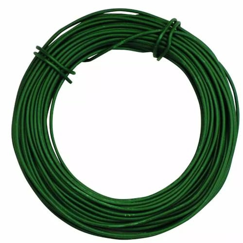 2mm x 20m Heavy-Duty Green Plastic-Coated Garden Wire for Trees and Shrubs, Flexible Plant Twist Ties