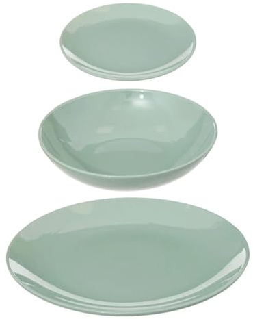 Secret de Gourmet - Service de Table 18 Pièces Colorama 26cm Vert Menthe