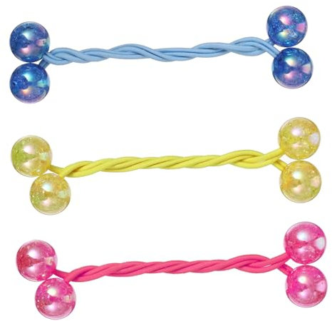 Baluue 6paare -haargummis Dekoration Elastische Haargummis Für Damen Handgemachte Haaraccessoires Zufälligen Farben Langlebig Und Dehnbar