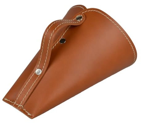 LIMAC Design PIRIA Pelle en cuir à pellets, Pelle à Granulés pour poêle et cheminée, outil pour charger les granulés, poignée ergonomique, fabriqué en Italie. (Marron)