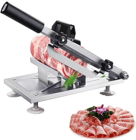 COYEUX Manual Frozen Meat Slicer, Stainless Steel Frozen Beef And Lamb Meat Slicer, Adjustable Thickness, Suitable For Home, Hot Pot, Barbecue