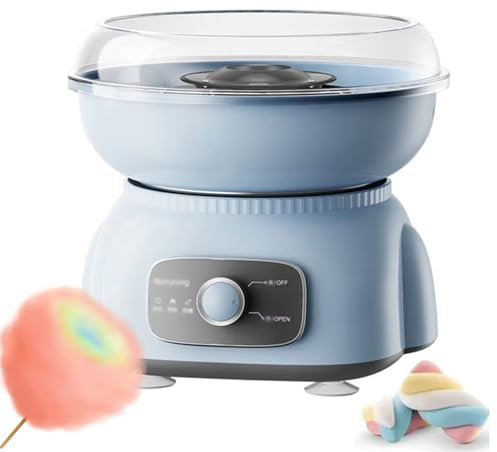500w Cotton Candy Machine, Household DIY Cotton Candy Floss Maker Machine, Vintage Candy Maker for Kids, Easy to Use, Homemade Sweets for Home, Party, Birthday, Festival,Blue