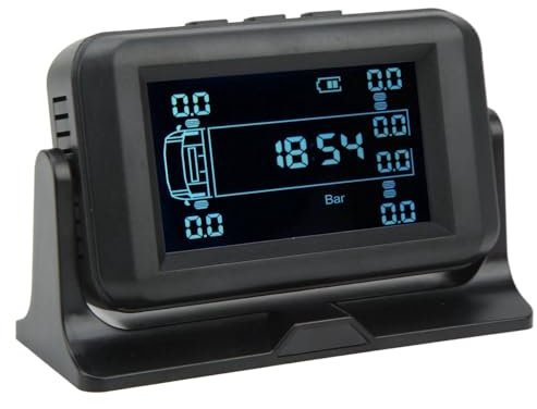 Reifendruckkontrollsystem Solar RV TPMS mit 8 Sensoren, LCD-Display, Alarm bei Hoher Lautstärke, für LKWs, Wohnmobile, Anhänger