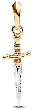 RMMY Dije colgante de plata de ley 925 con forma de espada afilada, para pulsera, collar, joyería navideña para el Día de la Madre con circonitas