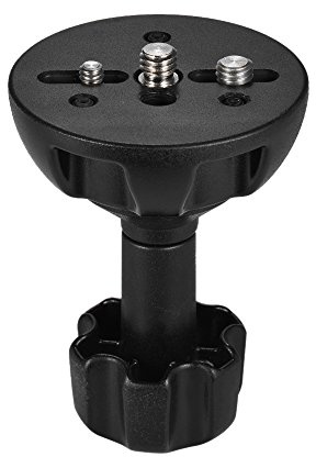 75mm Half Ball Flat to Bowl Adapter with 1/4 and 3/8 Screws for Fluid Head Tripod DSLR Rig Camera