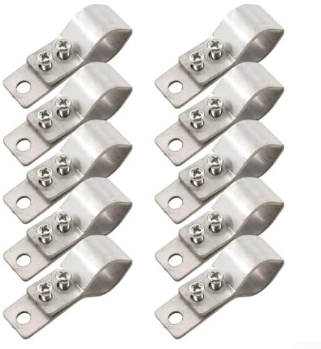 Adjustable Pipe Clamps in SS304, Stainless Steel Pulley Small Hanging Wheel, 55 * 42 * 2mm Thickened Heavy Hinge Pipe Clamps
