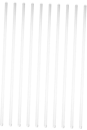 Mobestech 10pcs 20cm High Temperature Resistant Glass Mixing Rods Experiment Stirring Sticks Scientific Exploration Educational Supply
