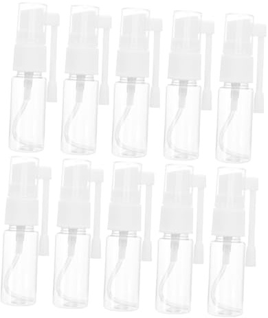 FIXOSHEE Flaconi Spray Nasale Ricaricabili 20 Pezzi 15ml Trasparenti Spruzzo Laterale 360° Portatili Per Nebulizzazione Naso Viso Da Viaggio e Uso Quotidiano