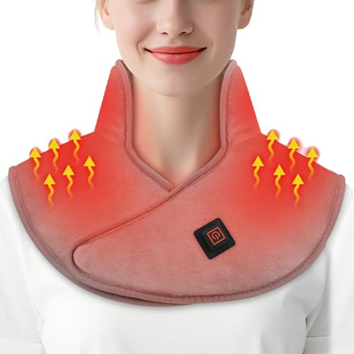 Raypontia Almohadilla calefactora para hombros | 3 ajustes de temperatura calentador para clima frío, almohadilla térmica para cuello y hombros | Para oficina, casa, coche, viaje y uso