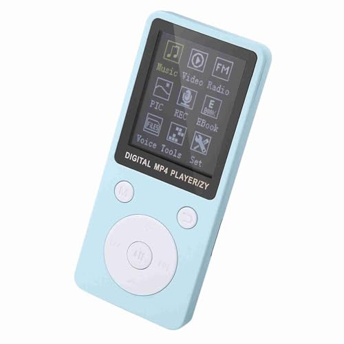Acouto Portable Screen MP4 Music Player Support 32GB TF Card with Headphone Standby Time Blue Simple It Design Frosted Made Digital Music PlayerMP4 PlayerMini MP4 PlayerMP4 (Blue)