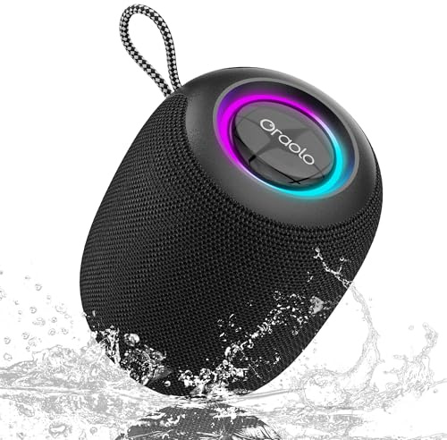 oraolo Cassa Bluetooth, Impermeabile Altoparlante Bluetooth Potente, Cassa Bluetooth Wireless da Doccia IPX7, Bluetooth 5.3, Extra Bassi Attivi, Chiamata Vivavoce per Casa, Esterno, Doccia
