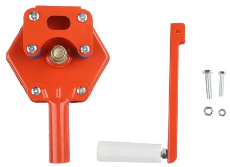 Lawnoval Alzacristalli manuale a manovella con meccanismo autobloccante per ventilazione serra, dispositivo di laminazione laterale in alluminio pressofuso, arancione