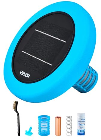 VEVOR Solar Jonisator Pool Vattenrenare Pool Koppar Jonizer Max. 170343 L, Flytande Solenergi Jonisator för Bubbelbad, Rund