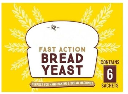 Hovis Yeast 6x7g Sachets (42g) - Fast Action - Instant Dried Yeast & Bread Improver Blend for Hand Baking & Bread Machines - For All Bread, Rolls & Pizza Dough