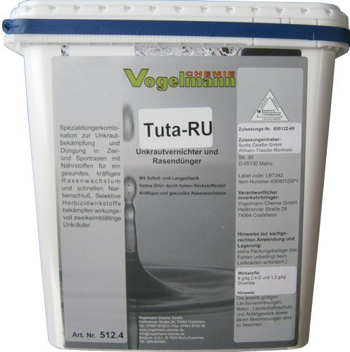 Vogelmann Chemie GmbH Unkrautvernichter mit Rasendünger Tuta RU 10 kg