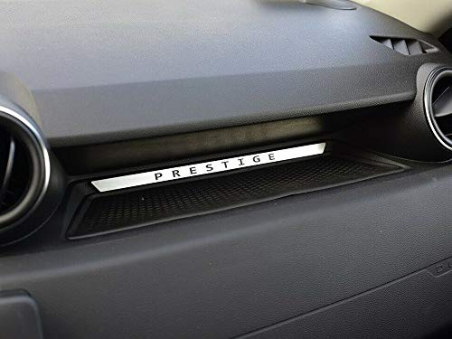 Steel Emblem Cover for DUSTER 2 II Mk2 PRESTIGE - 1pc Stainless Plate Interior Dashboard Dash Trim Kit Accessories